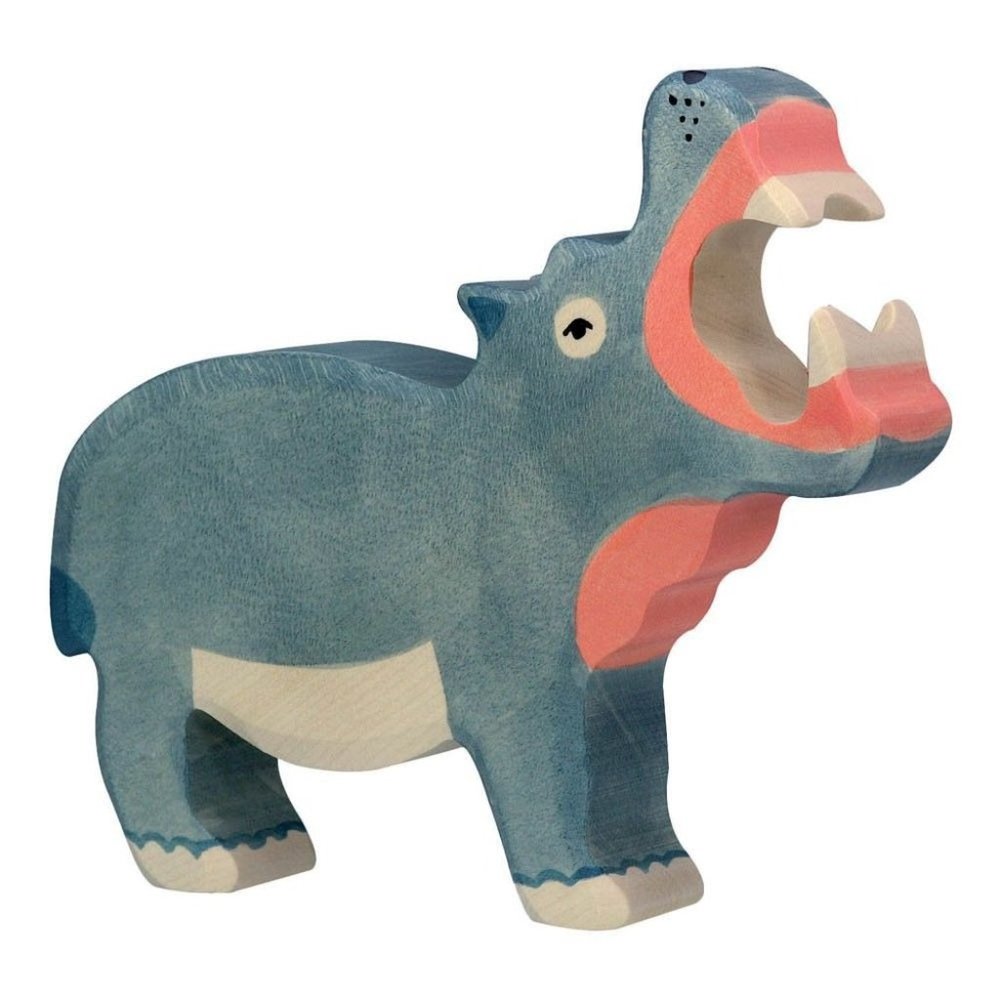 NWT Holztiger Toys Wood Hippopotamus